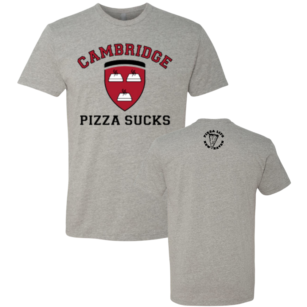 CAMBRIDGE PIZZA SUCKS T-SHIRT