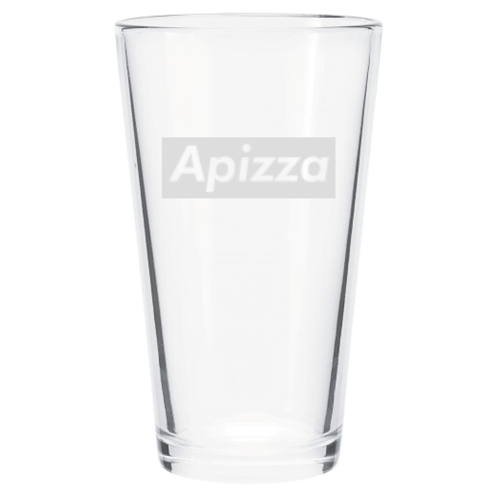 APIZZA BLOCK 16 OZ PINT GLASS