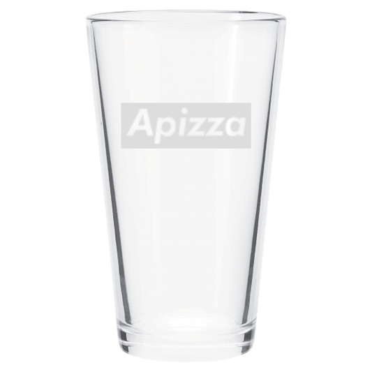 APIZZA BLOCK 16 OZ PINT GLASS