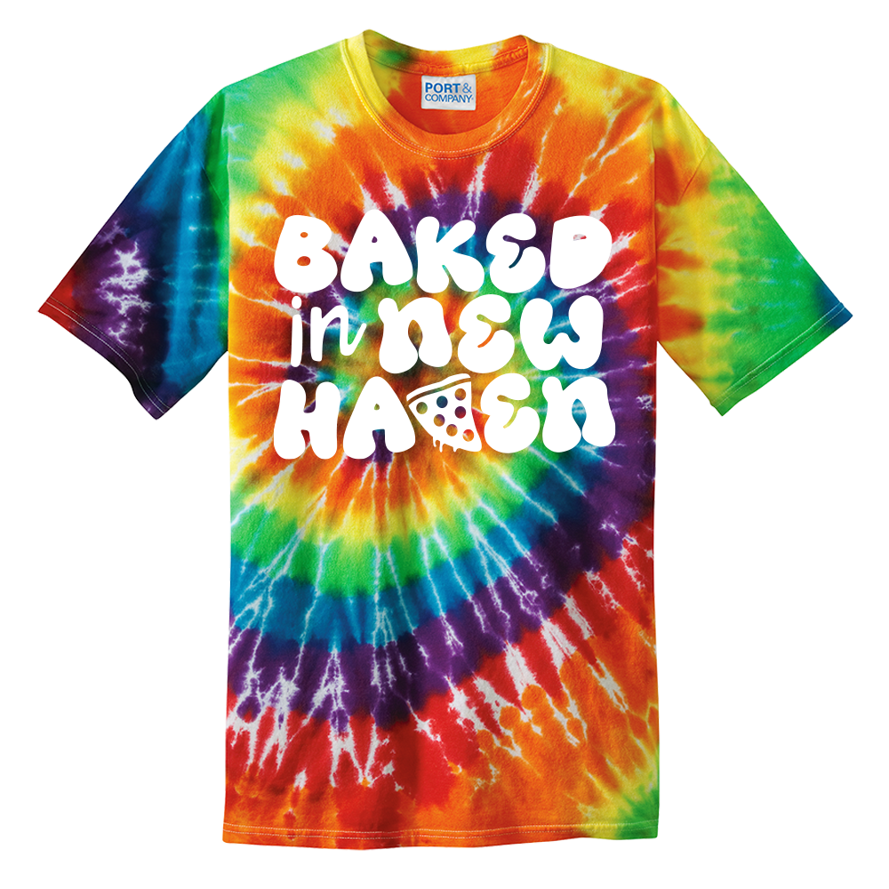 BAKED IN NEW HAVEN TIE DYE T-SHIRT